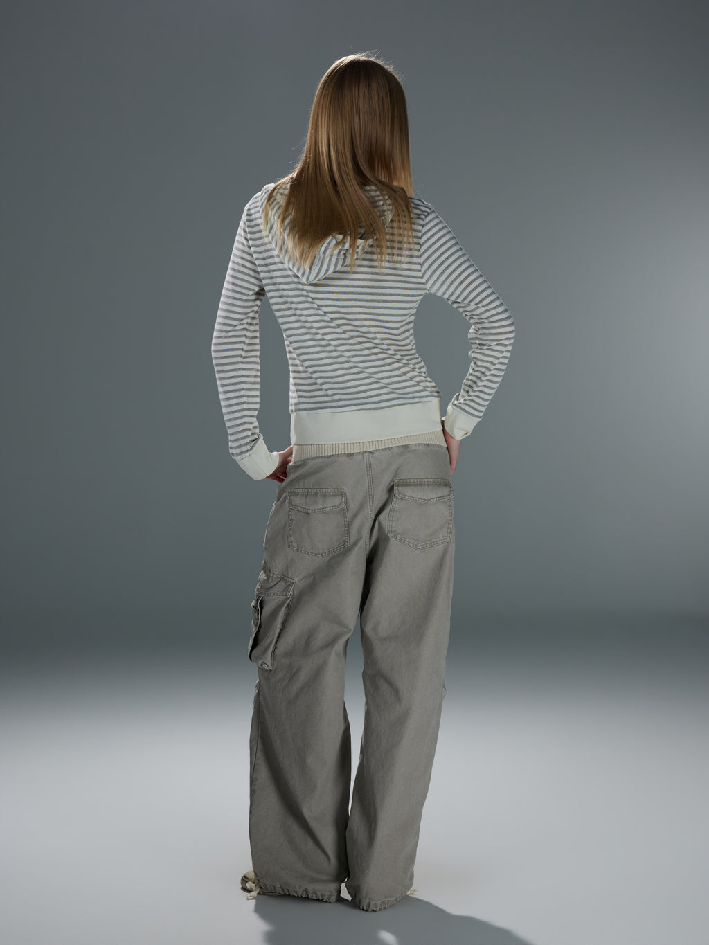 Contrast Embroidered Straight Cargo Pants — image 9