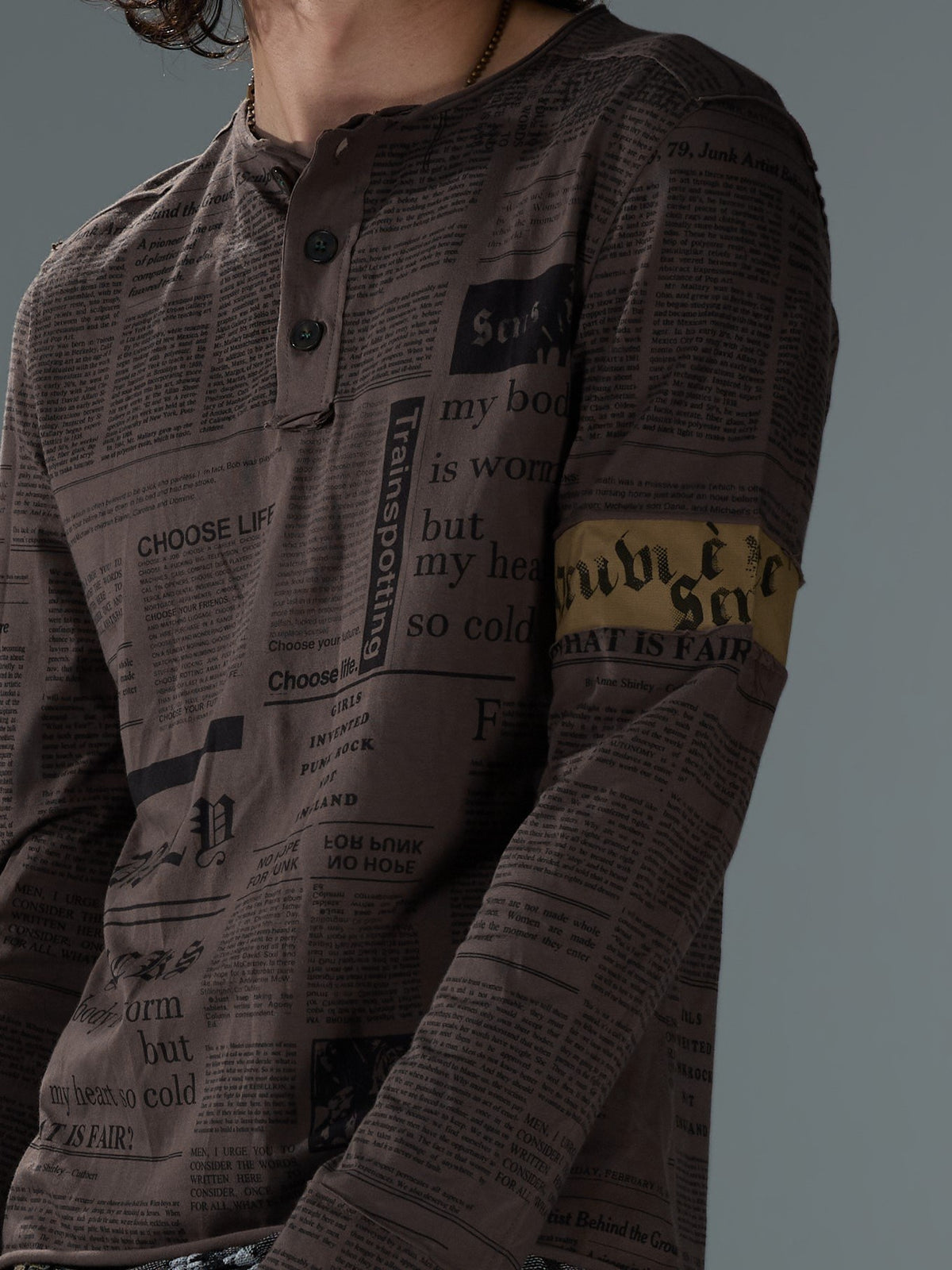 Choose LIFE Newspaper-Print Henley — image 9