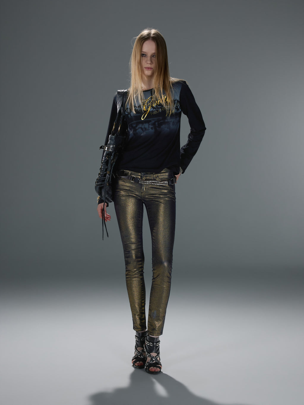 City Reflection Foil-Print Long Sleeve — image 1
