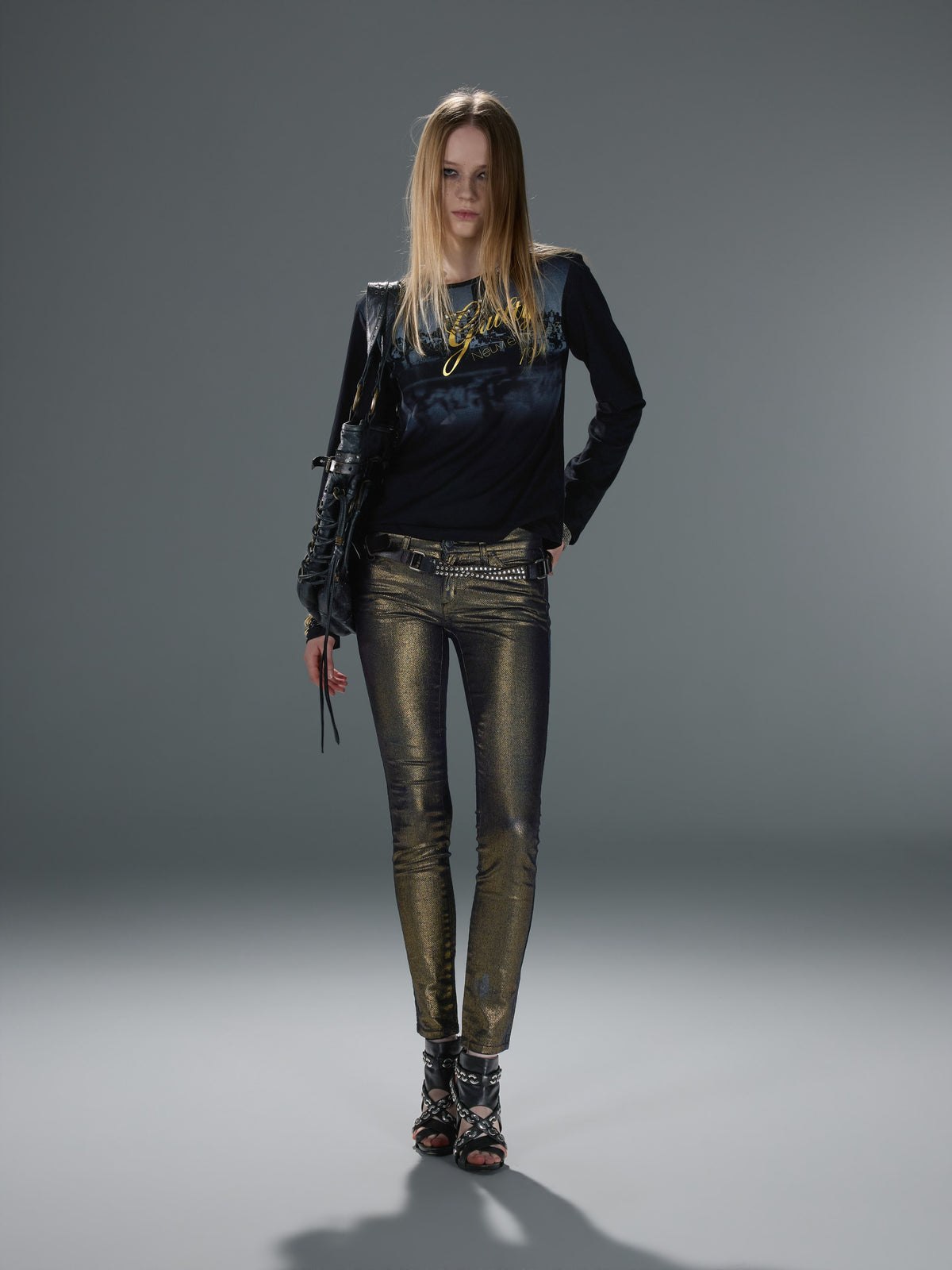 City Reflection Foil-Print Long Sleeve — image 1