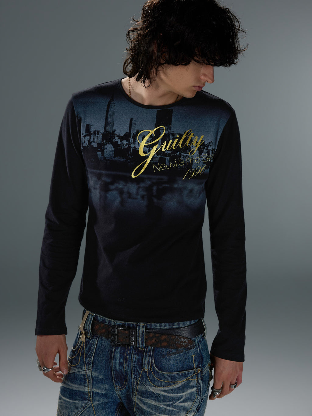 City Reflection Foil-Print Long Sleeve — image 5