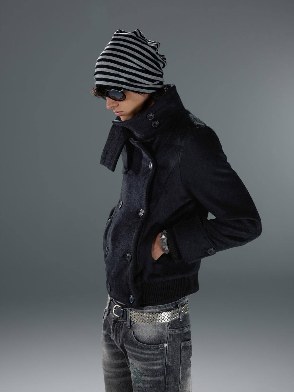 Double-Breasted Stand-Collar Jacket — image 5