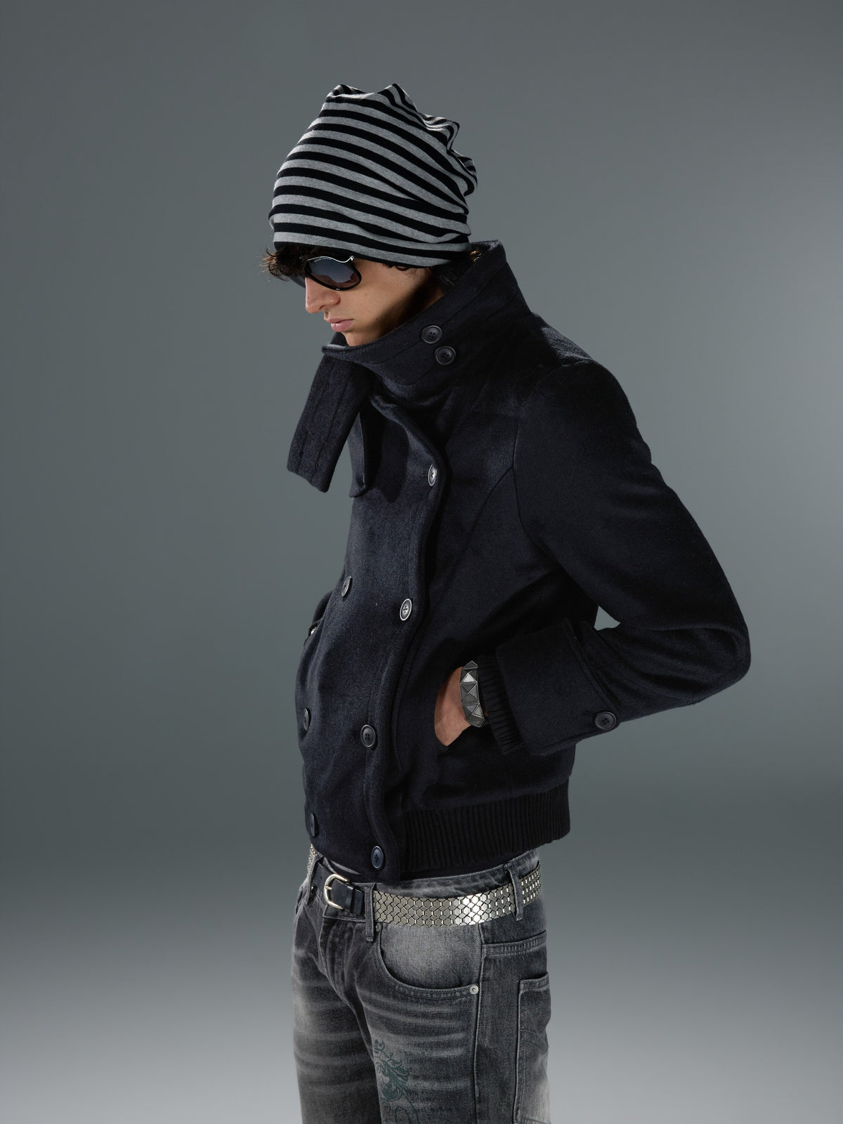 Double-Breasted Stand-Collar Jacket — image 5
