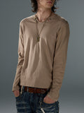 Contrast Hand-Stitched Button V-Neck — image 5
