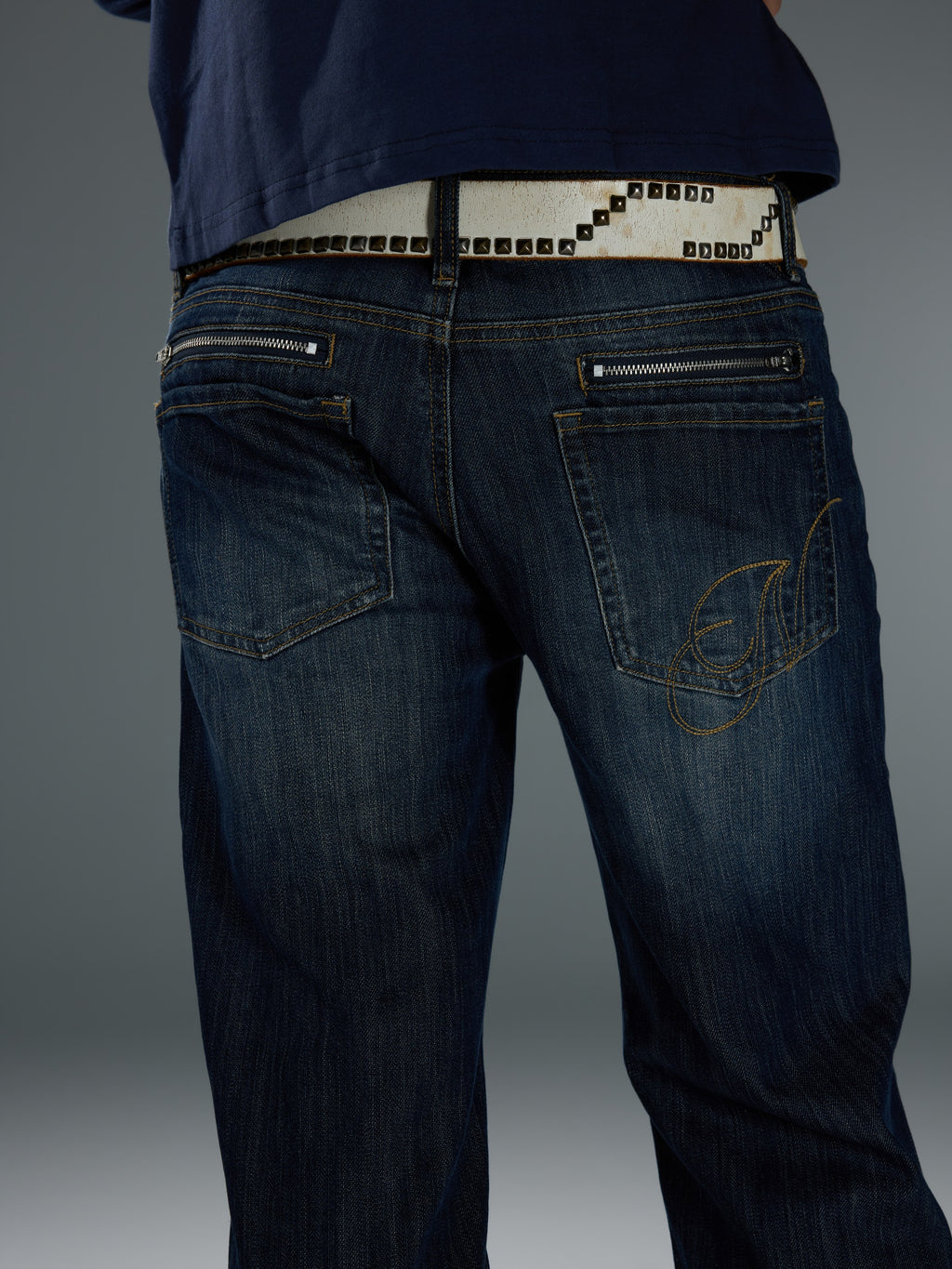 Washed Slub Straight-Leg Jeans — image 7