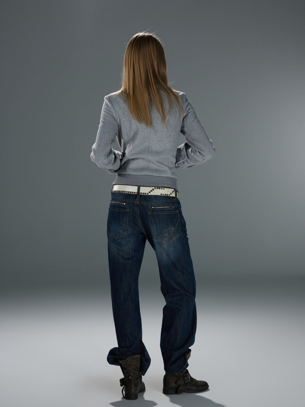 Washed Slub Straight-Leg Jeans — image 8