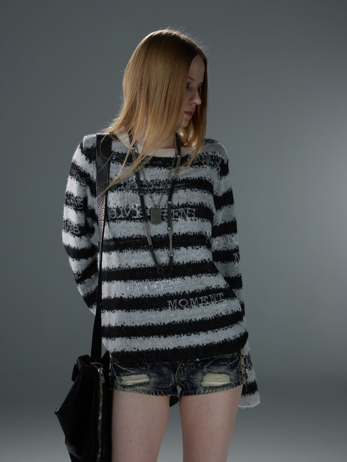 Jacquard Stripe Flocked-Effect Sweater — image 7